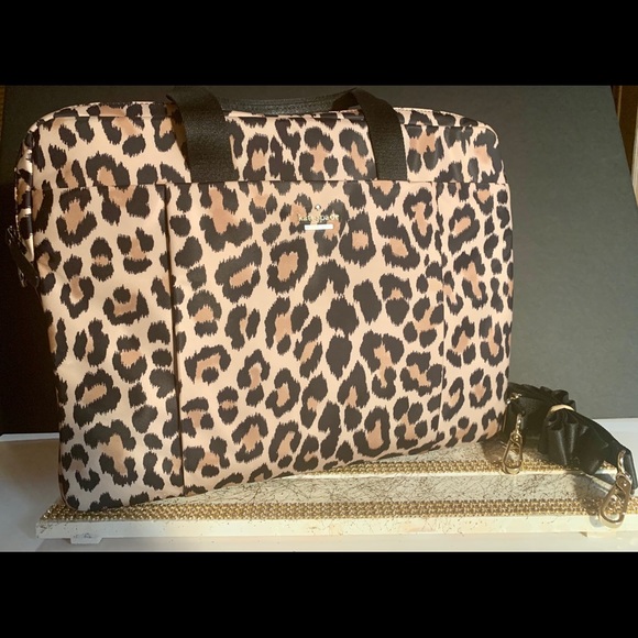 leopard print laptop bag
